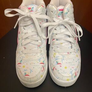 Fila White High-Top Sneakers with Colorful Design